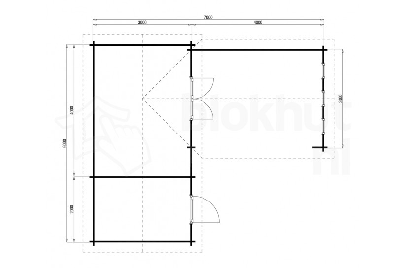 Plattegrond Lugarde blokhut Blokhut Amstelveen 600x700
