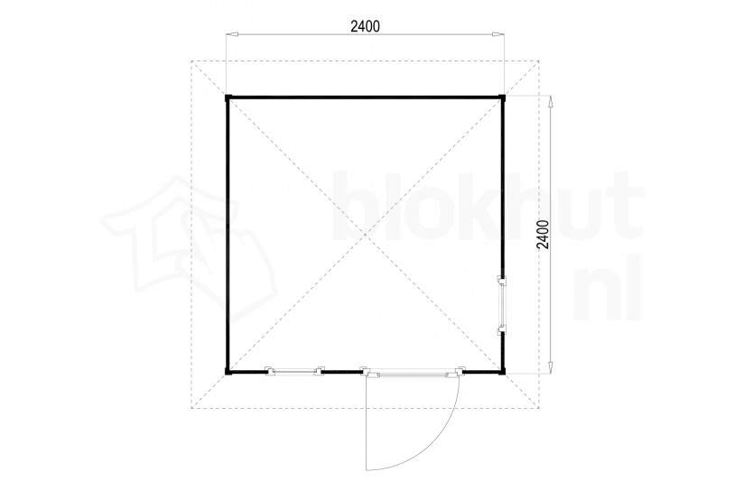 Plattegrond Lugarde tuinhuis Prima Jessica V1