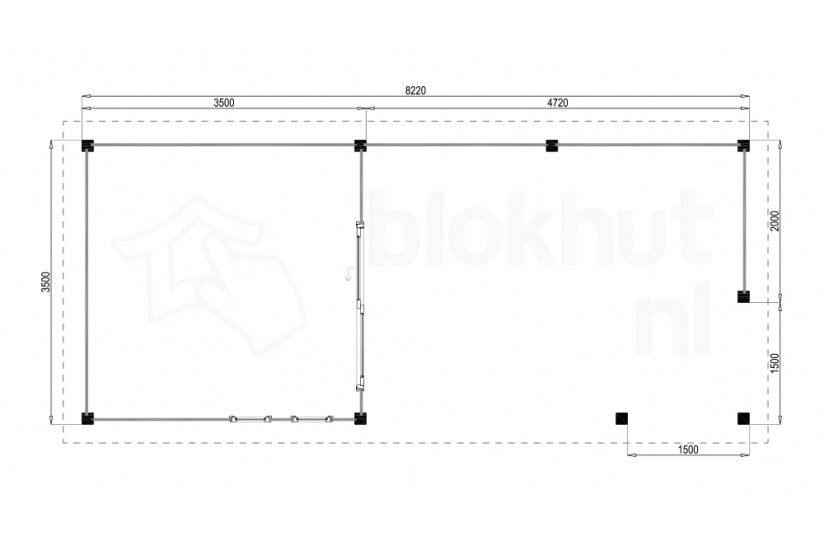 Plattegrond Lugarde blokhut Springfield 350x822 gecoat