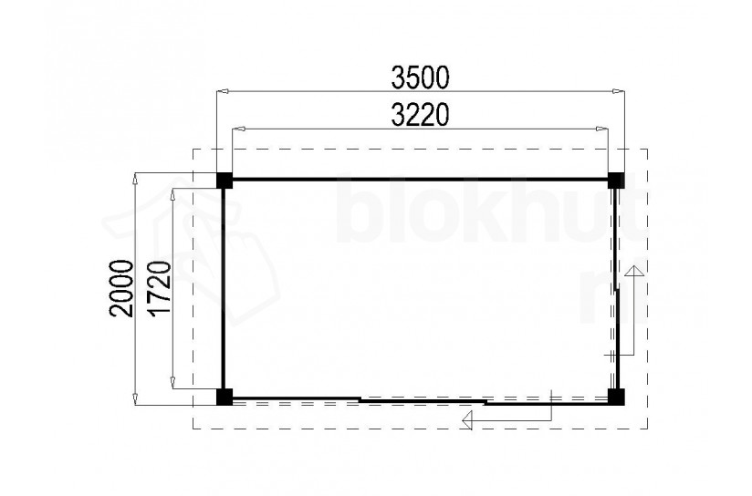 Plattegrond Lugarde Tuinkamer Apeldoorn 350x200 geïmpregneerd