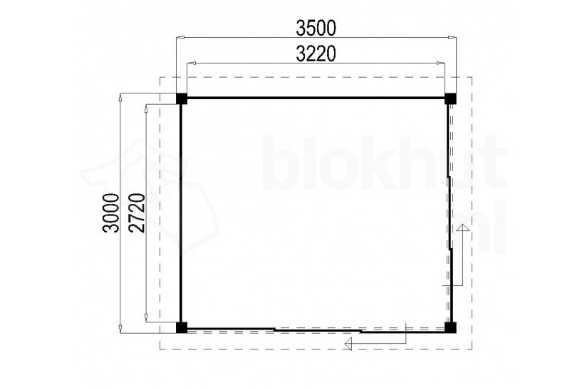Plattegrond Lugarde Tuinkamer Apeldoorn 350x300 geïmpregneerd