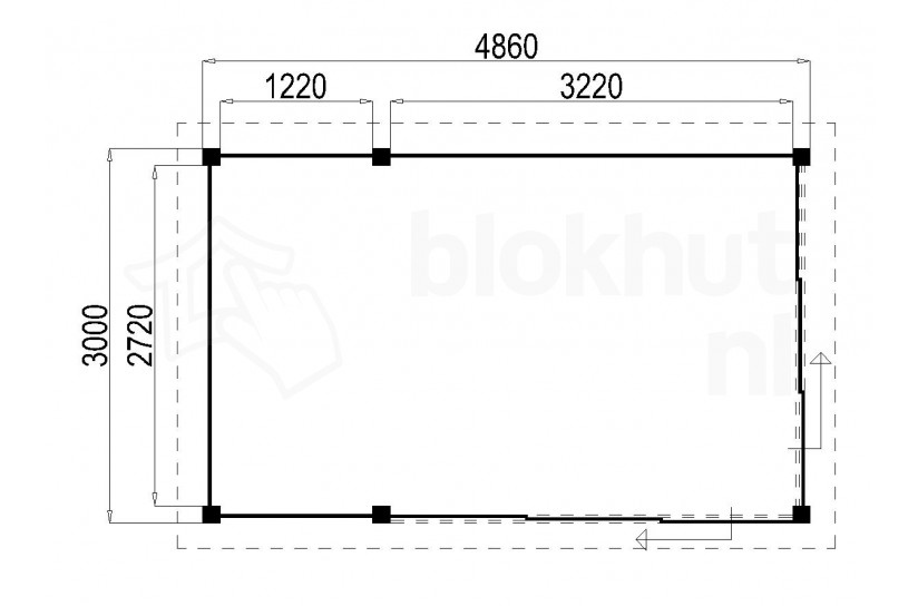 Plattegrond Lugarde Tuinkamer Apeldoorn 486x300 geïmpregneerd