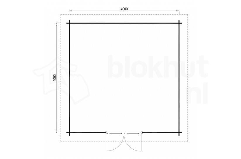 Plattegrond ProWood blokhut Hampshire 400x400