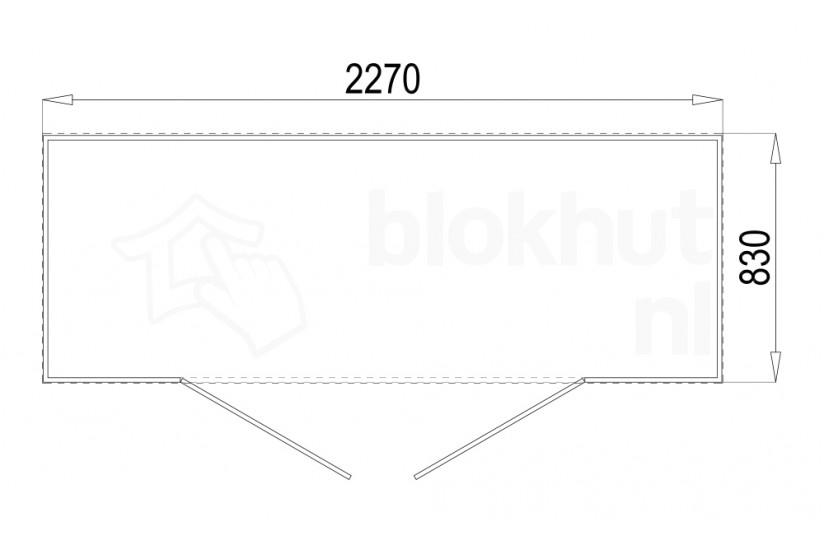 Plattegrond Biohort metalen tuinhuis Tuinkast 230