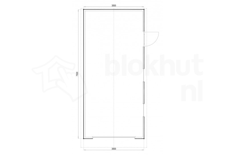 Plattegrond Woodford houtskeletbouw garage Birmingham 350x750