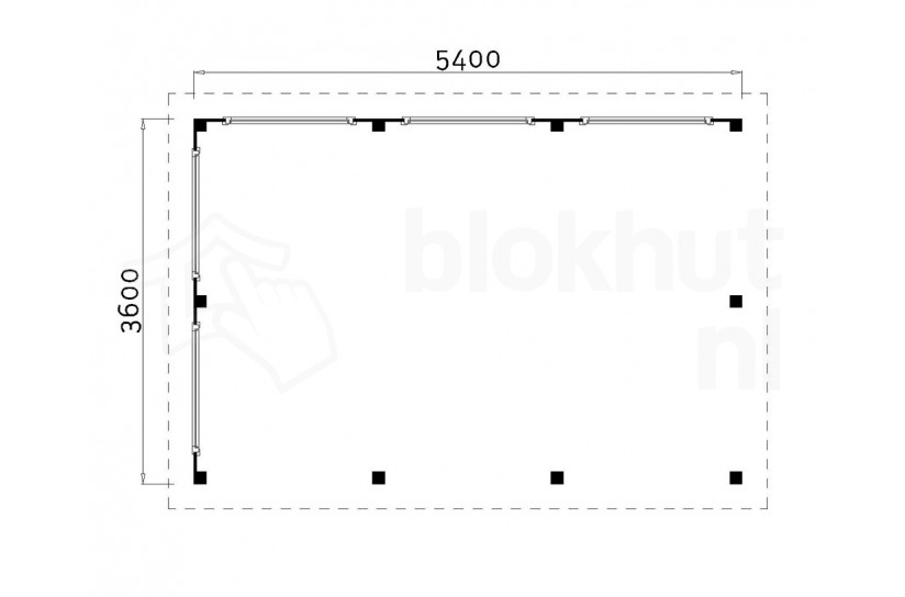 Plattegrond Lugarde blokhut Lugarde Veranda Zevenaar 360x540