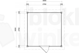 Lugarde Select Modern tuinhuis Groningen 300x300cm - Bruine olie