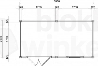 Lugarde Select Modern tuinhuis Gorssel 388x200cm - Zwarte olie