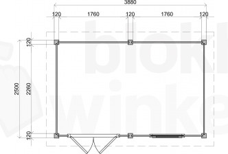 Lugarde Select Modern tuinhuis Breda 388x250cm - Zwarte olie