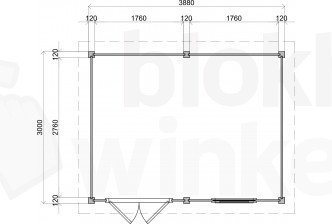Lugarde Select Modern tuinhuis Bodegraven 388x300cm - Onbehandeld