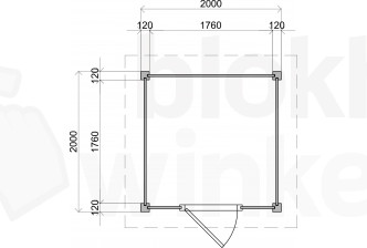 Lugarde Select Modern tuinhuis Den Haag 200x200cm - Bruine olie