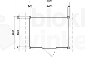 Lugarde Select Modern tuinhuis Aalsmeer 250x200cm - Onbehandeld