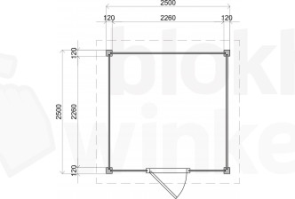 Lugarde Select Modern tuinhuis Garderen 250x250cm - Onbehandeld