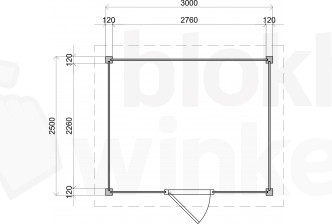 Lugarde Select Modern tuinhuis Amsterdam 300x250cm - Zwarte olie