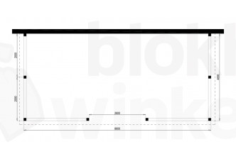 Aanbouwveranda Winston 400x860