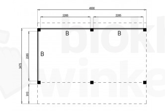 Woodvision Kapschuur Modulair Amstelland 500x230 (2 vakken)