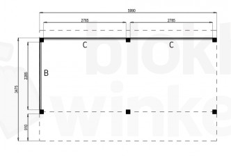 Woodvision Kapschuur Modulair Amstelland 600x230 (2 vakken)