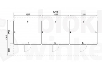 Woodvision Kapschuur Modulair Delfland 1050x310 geïmpregneerd (3 vakken)