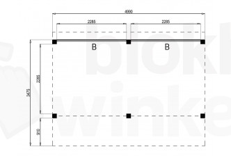Woodvision Kapschuur Modulair Gaasterland 500x230 (2 vakken)