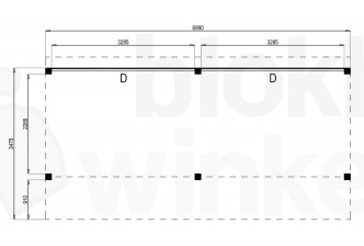 Woodvision Kapschuur Modulair Gaasterland 700x230 (2 vakken)
