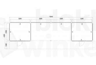 Woodvision Kapschuur Modulair Kennemerland 1400x310 (4 vakken)