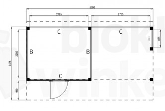 Woodvision Kapschuur Modulair Maasland 600x230 (2 vakken)