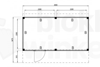 Woodvision Kapschuur Modulair Rijnland 500x230 (2 vakken)