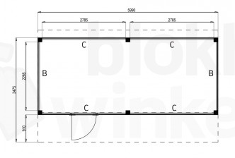 Woodvision Kapschuur Modulair Rijnland 600x230 (2 vakken)