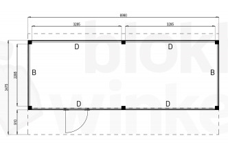 Woodvision Kapschuur Modulair Rijnland 700x230 (2 vakken)