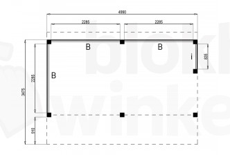 Woodvision Kapschuur Modulair Salland 500x230 (2 vakken)