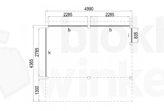 Woodvision Kapschuur Modulair Salland 500x310 (2 vakken)