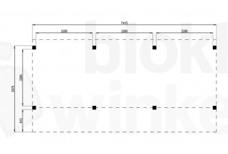 Woodvision Kapschuur Modulair Waterland 750x230 (3 vakken)