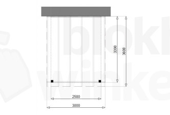 Outback Geïmpregneerde Aanbouw Veranda 300x360