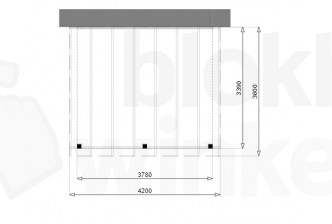 Outback Geïmpregneerde Aanbouw Veranda 420x360