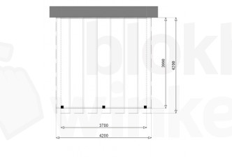 Outback Geïmpregneerde Aanbouw Veranda 420x420