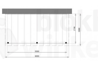 Outback Geïmpregneerde Aanbouw Veranda 600x300