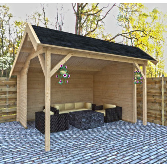 Houten Kapschuur Navarra 380x320cm