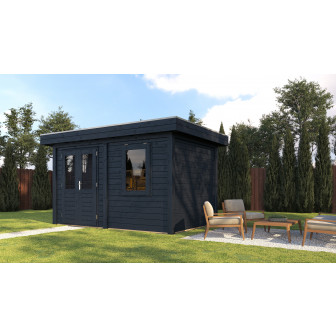 Lugarde Select Modern tuinhuis Breda 388x250cm - Zwarte olie