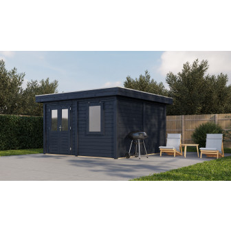 Lugarde Select Modern tuinhuis Rotterdam 388x388cm - Zwarte olie