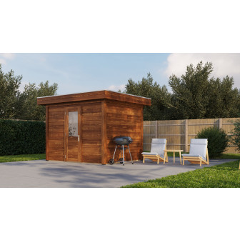 Lugarde Select Modern tuinhuis Amsterdam 300x250cm - Bruine olie