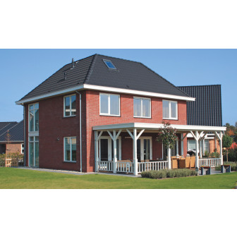 Lugarde blokhut Aanbouwveranda Winston 400x860 geïmpregneerd