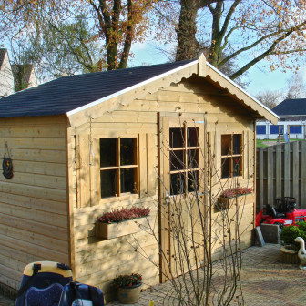 Woodford houtskeletbouw tuinhuis Louisville 450x150