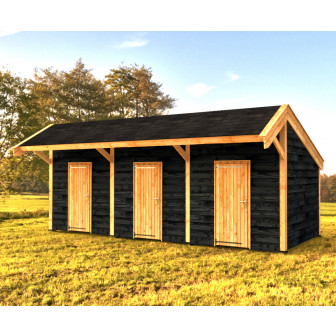 Woodvision Kapschuur Modulair Delfland 1050x310 geïmpregneerd (3 vakken)