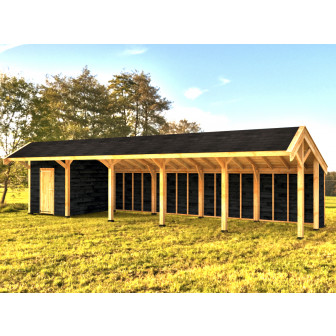 Woodvision Kapschuur Modulair Maasland 1750x310 geïmpregneerd (5 vakken)