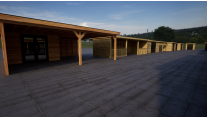 Maatkwerk douglas tuinhuis met glaswanden