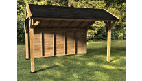 Woodvision Kapschuur Comfort 400x250 achterwand enkelzijdig blank