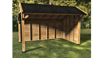Woodvision Kapschuur Comfort 400x250 achterwand en zijwand enkelzijdig blank