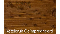 Woca exterior Woodoil Merbau 2,5L op keteldruk geimpregneerd hout