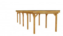 3D Render Houten Outback Douglas Vrijstaande Veranda 1050x350