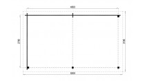 Plattegrond Interflex blokhut Mentrida geïmpregneerd